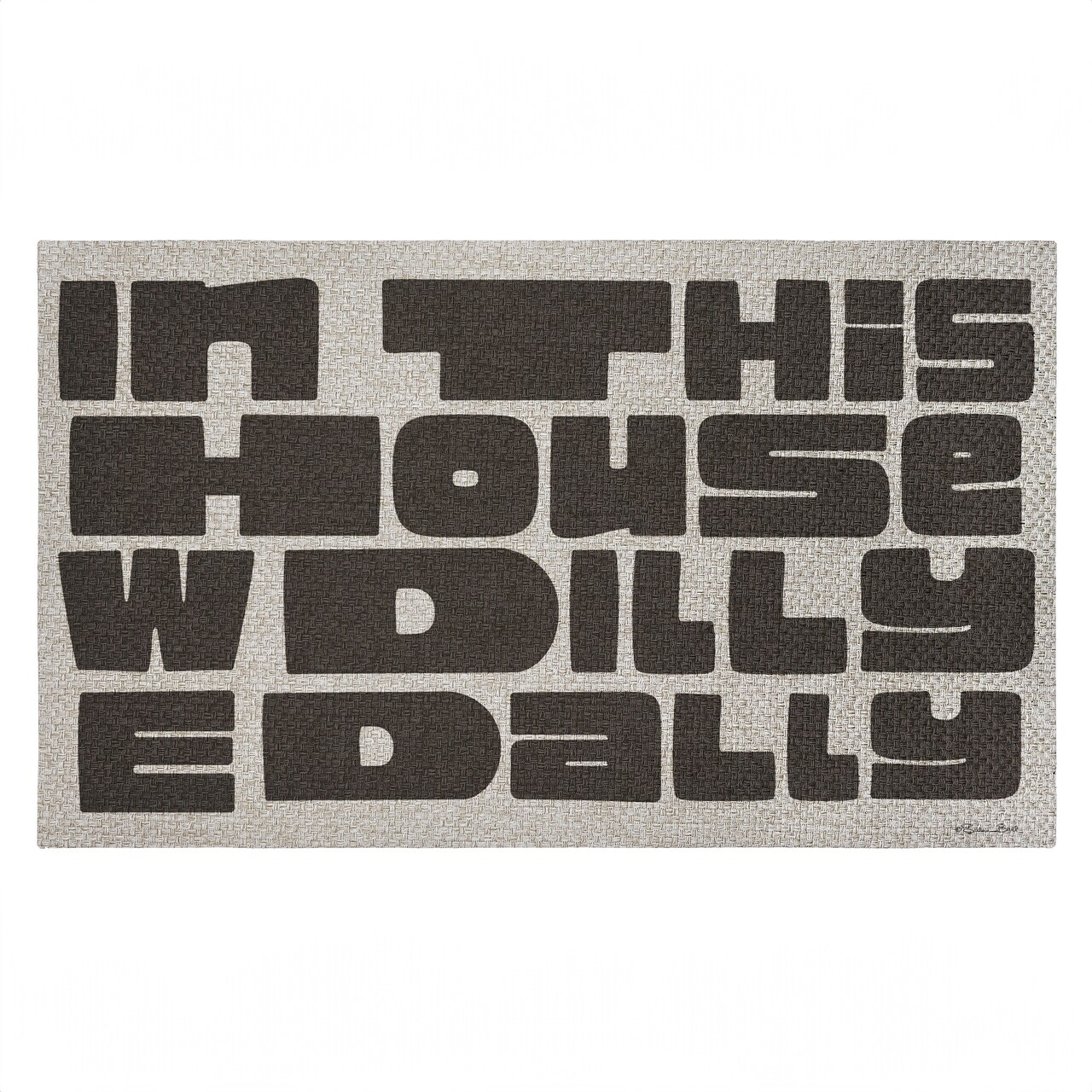 Stupell Industries In This House Dilly Dally Quick Dry Non Slip Door Mat Recycled Cushioned, 18"x30"